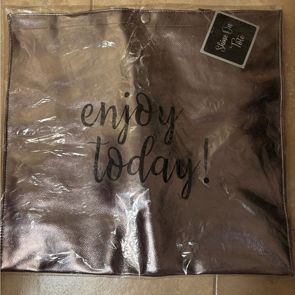 Shiny Silver/Bronze Tote Bag